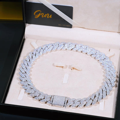 19mm 2-Row Iced Prong Cuban Chain (Reward)