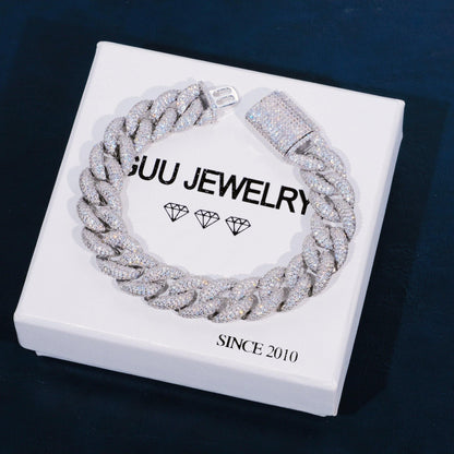 15mm 5-Row Iced Cuban Bracelet