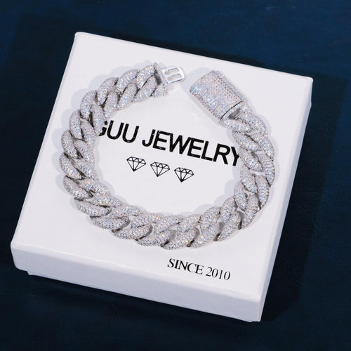 15mm 5-Row Iced Cuban Bracelet