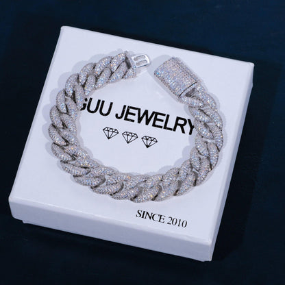 15mm 5-Row Iced Cuban Bracelet