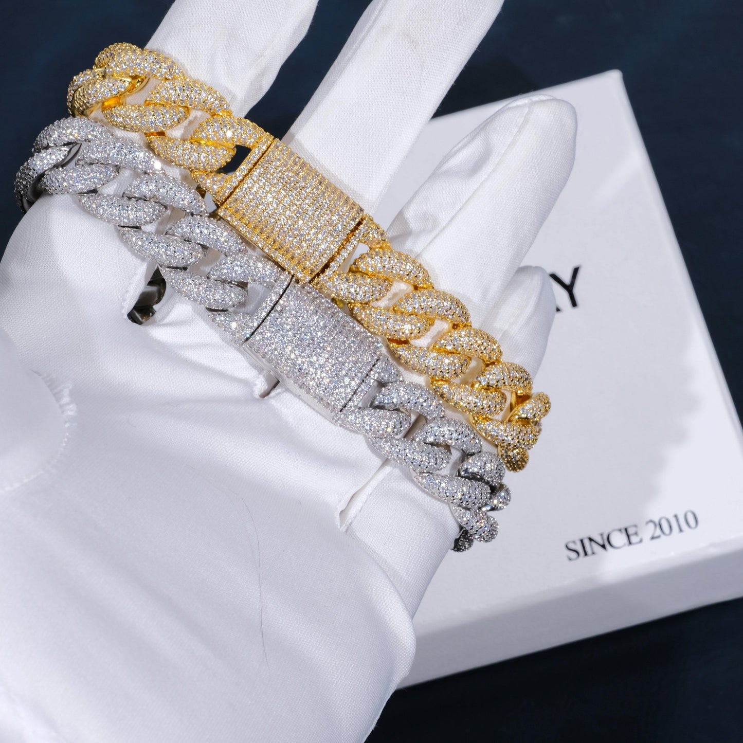 15mm 5-Row Iced Cuban Bracelet