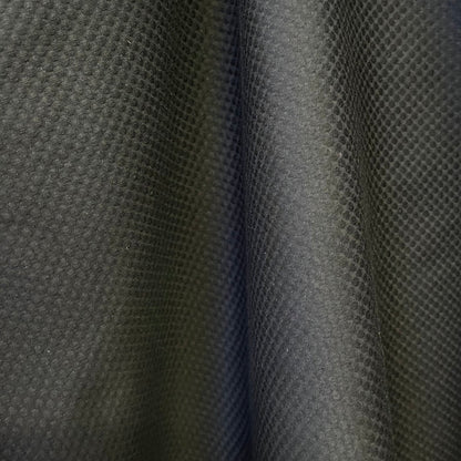 Textured Cotton Pique Stretch  - Jet Black