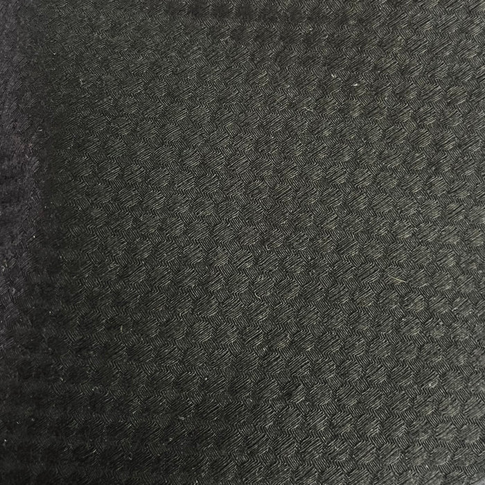 Textured Cotton Pique Stretch  - Jet Black