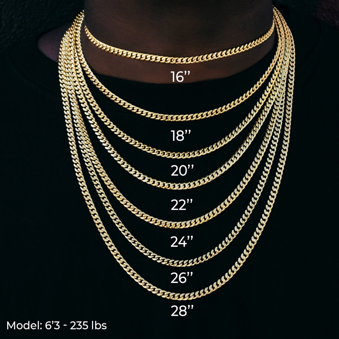 Clustered Tennis Chain + Bracelet Bundle in Yellow Gold- 12mm