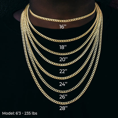 Cloister Link Chain in White Gold - 10mm