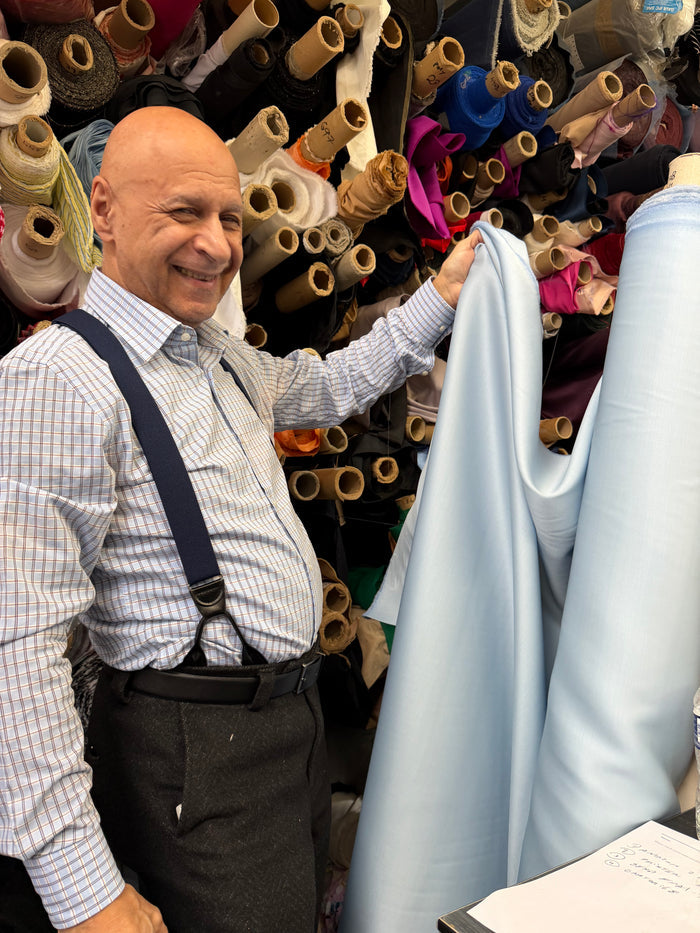 Italian Silk Organza Wide - Light Blue