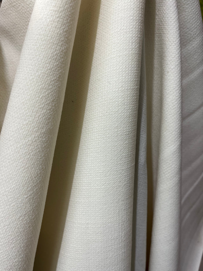 Italian Designer Virgin Wool Crepe - Ivory