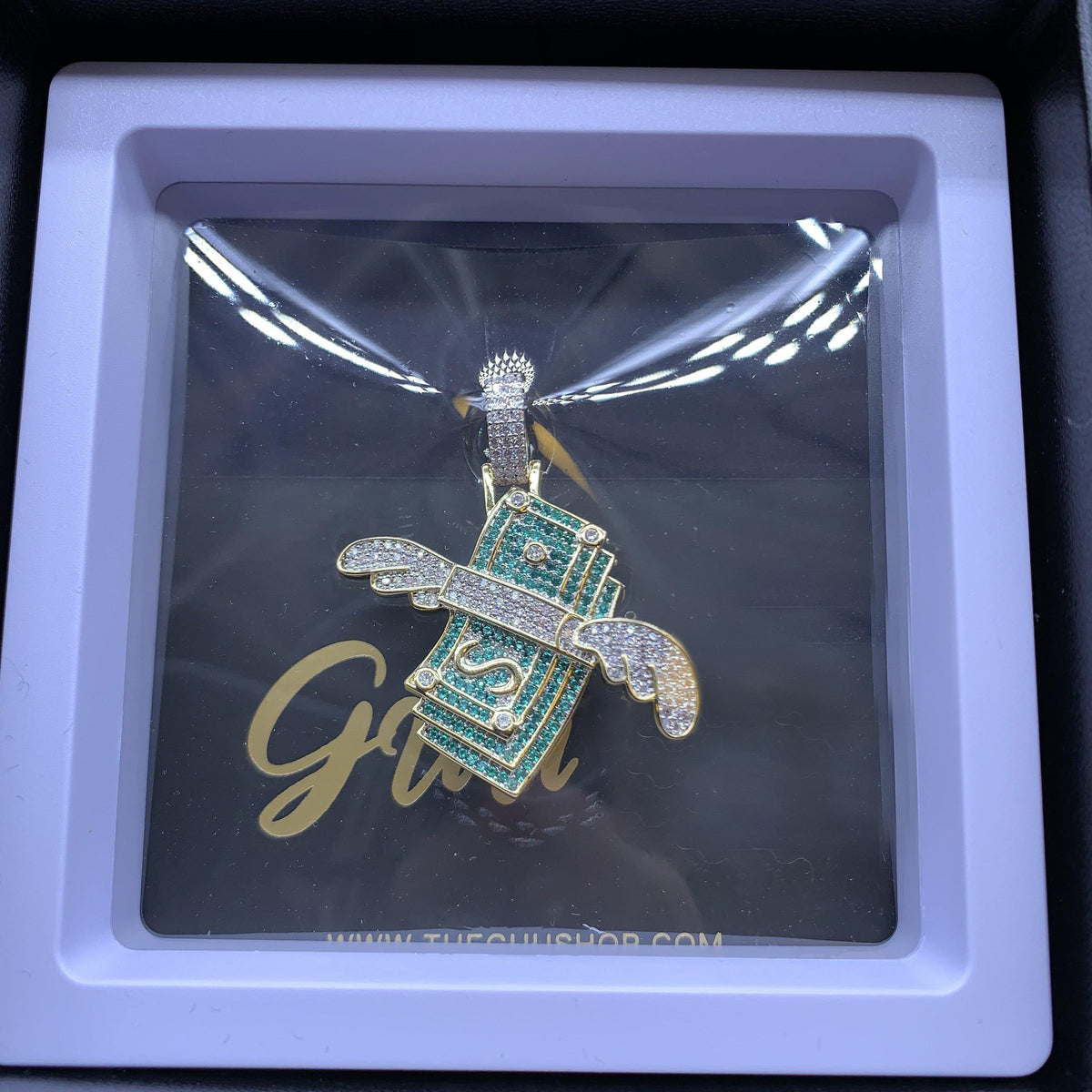 18K Gold-Plated AAA CZ Money Personality Pendant