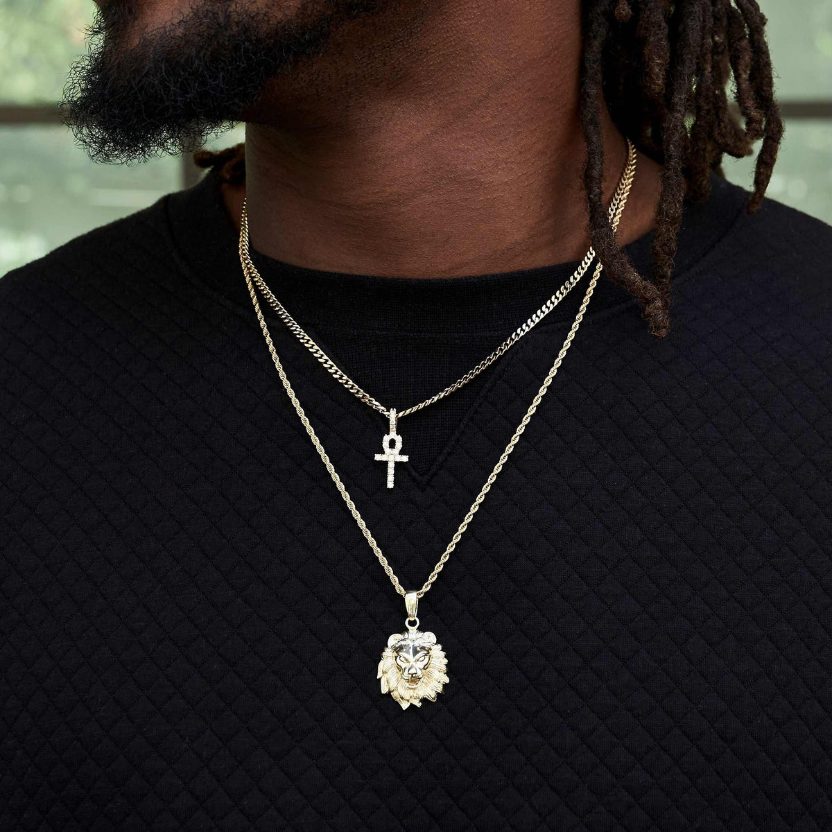 2 Chains + 2 Pendants - Yellow Gold
