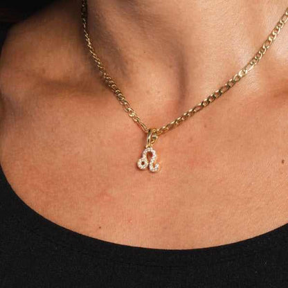 Astrology Pave Pendants in Yellow Gold