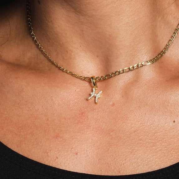 Astrology Pave Pendants in Yellow Gold