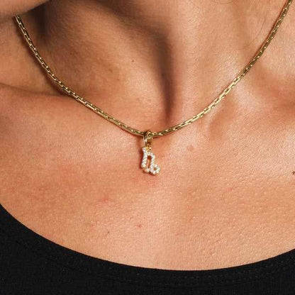 Astrology Pave Pendants in Yellow Gold