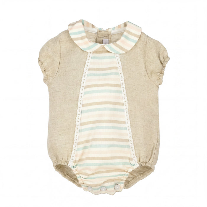 "Azariah" Linen Striped Shortie — AGÜ Baby Spanish baby clothes