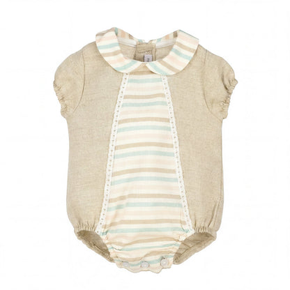 "Azariah" Linen Striped Shortie — AGÜ Baby Spanish baby clothes