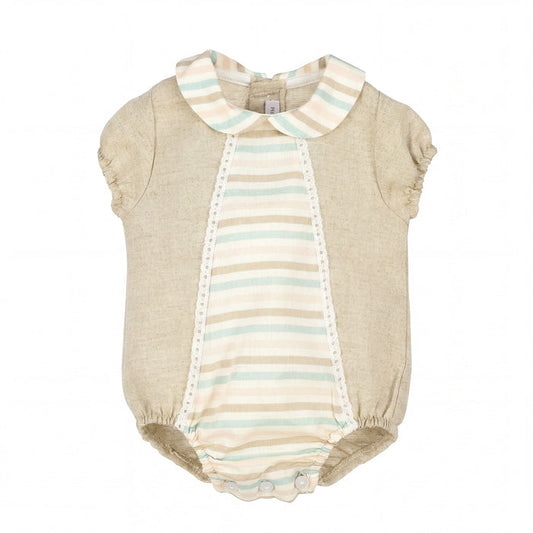 "Azariah" Linen Striped Shortie — AGÜ Baby Spanish baby clothes