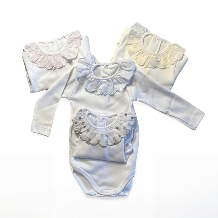 Beige Body with Dots Collar — view 3 — handcrafted in Spain — AGÜ Baby