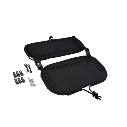 Black Ripstop Double Rear Bag with Black Bungee Cord