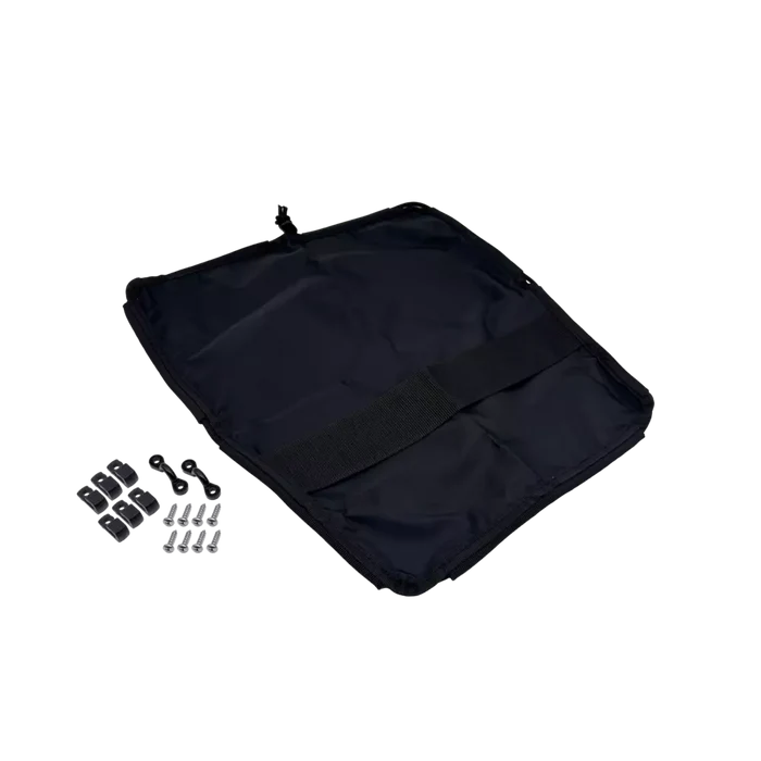 Black Ripstop Tankwell Cover with Black Bungee Cord