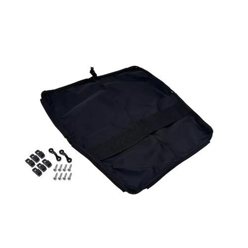 Black Ripstop Tankwell Cover with Black Bungee Cord