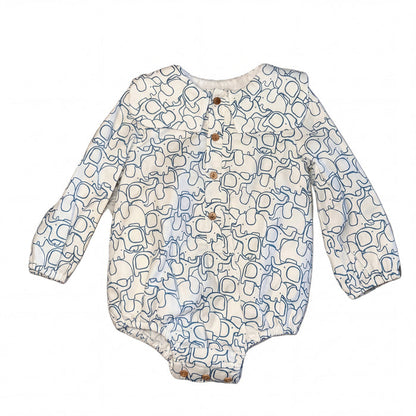 Blue Elephant Romper