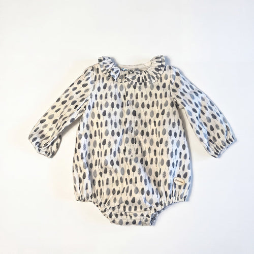 Blue Feathers Romper