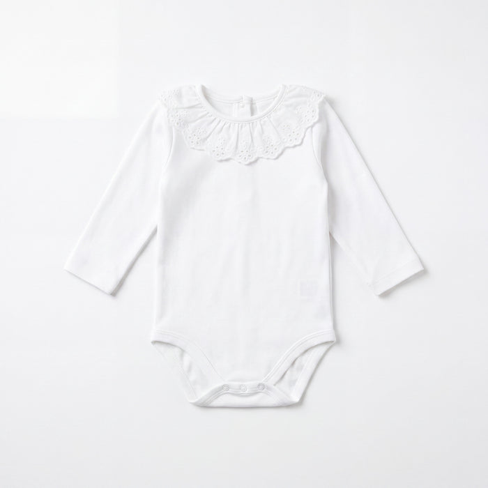 Body Long Sleeve with Flower Collar — view 3 — handcrafted in Spain — AGÜ Baby