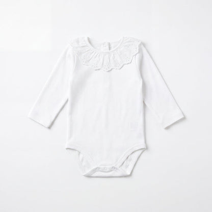 Body Long Sleeve with Flower Collar — view 3 — handcrafted in Spain — AGÜ Baby