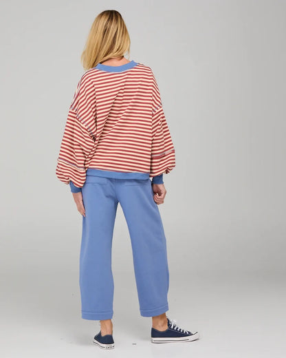 Boom Shankar - Guru Sweater - Washed Maroon Stripe - W26JM22-01