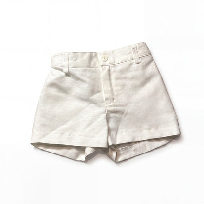 Boys Beige Linen Shorts — AGÜ Baby Spanish baby clothes