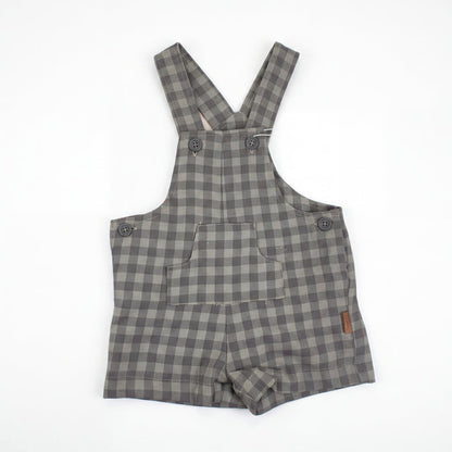 Boys Grey Vichy Overall — AGÜ Baby Spanish baby clothes
