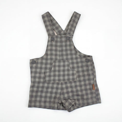 Boys Grey Vichy Overall — AGÜ Baby Spanish baby clothes