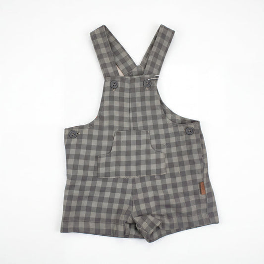 Boys Grey Vichy Overall — AGÜ Baby Spanish baby clothes