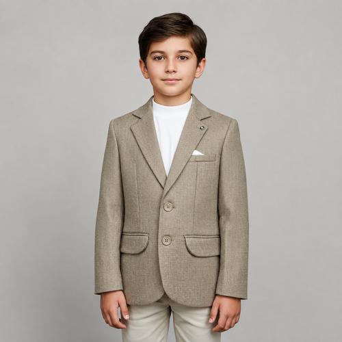 Boys Textured Smart Casual Blazer GE7765