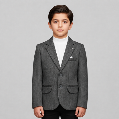 Boys Textured Smart Casual Blazer GE7765