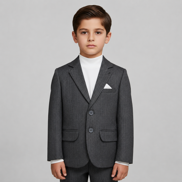 Boys Textured Smart Casual Blazer GE7765
