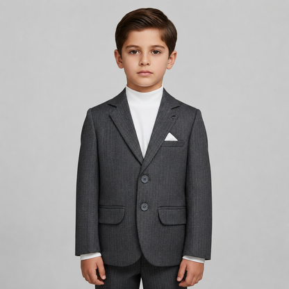 Boys Textured Smart Casual Blazer GE7765