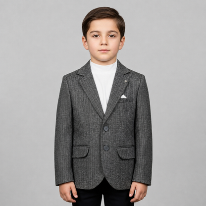 Boys Textured Smart Casual Blazer GE7765