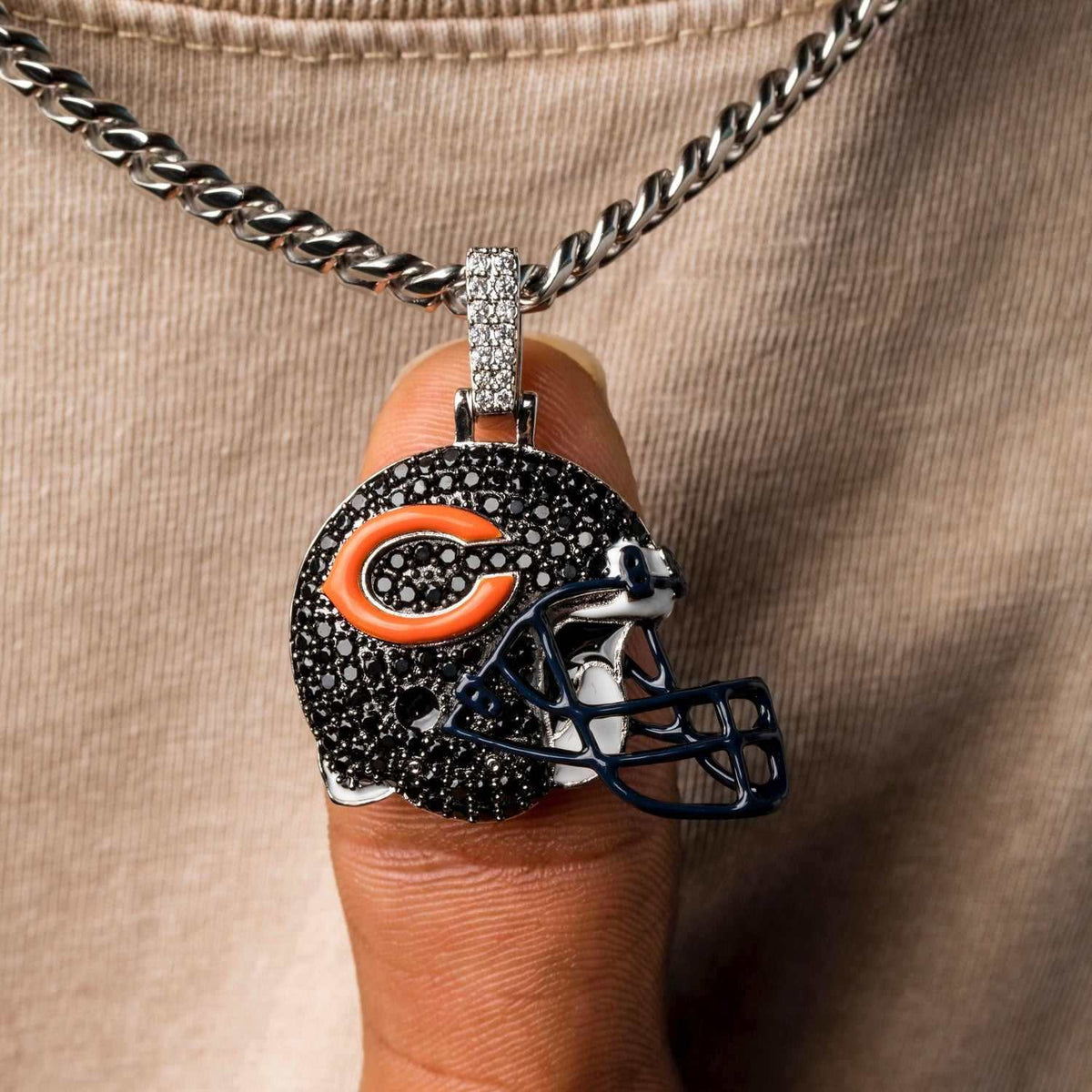 Chicago Bears Official NFL Helmet Pendant