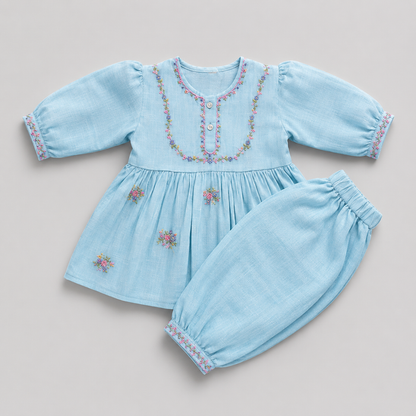 Elegant Embroidered Girls Eastern Co-Ord Set