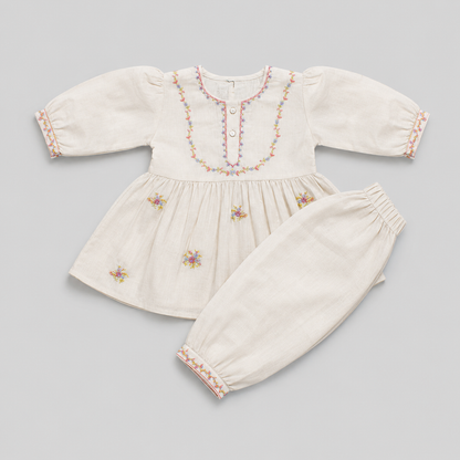 Elegant Embroidered Girls Eastern Co-Ord Set