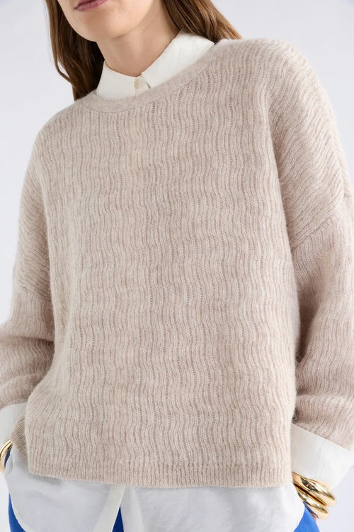 Elk - Agna Pattern Sweater - Ecru