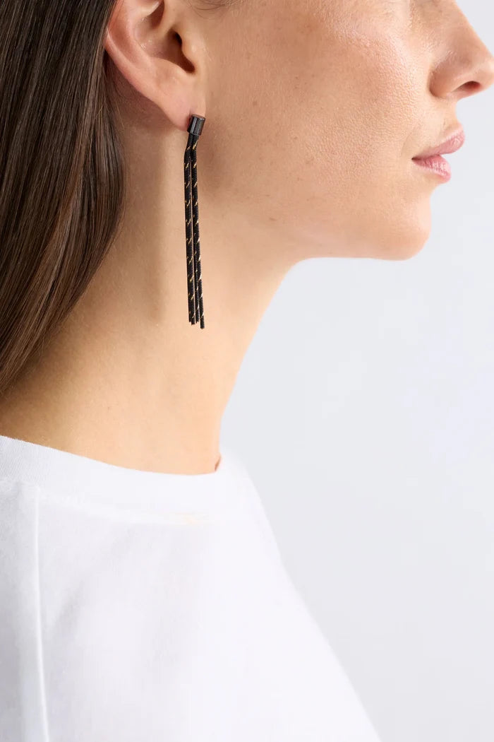 Elk - Vodel Drop Earring - Black/Gold