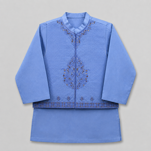 Embroidered Boys Eastern Waistcoat Kurta Set GE8570