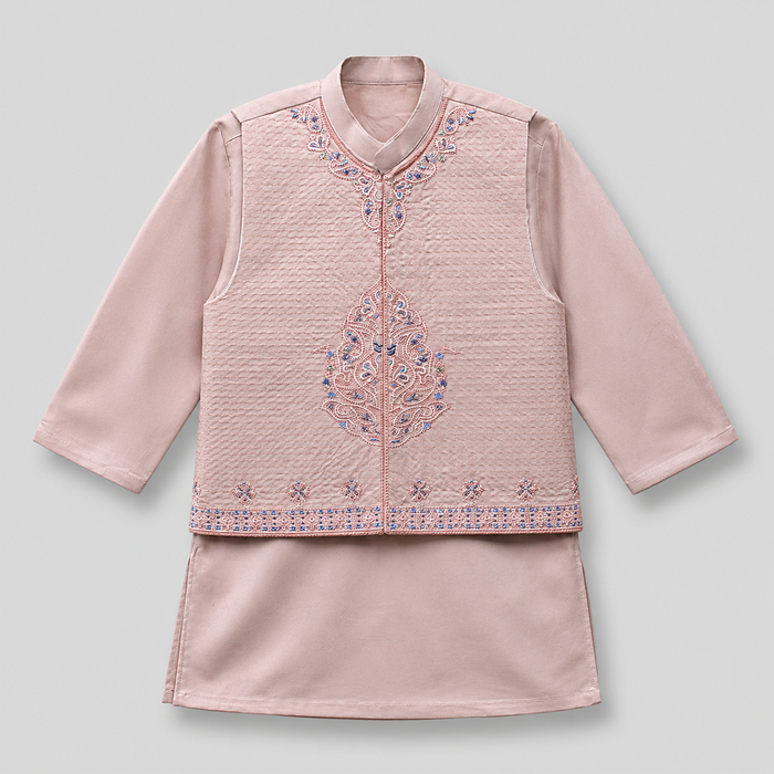 Embroidered Boys Eastern Waistcoat Kurta Set GE8570