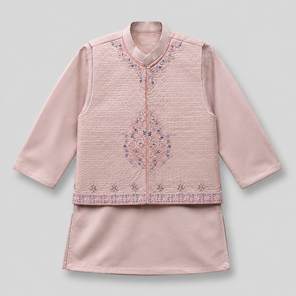 Embroidered Boys Eastern Waistcoat Kurta Set GE8570
