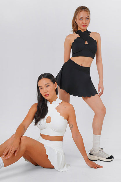Forget-Me-Not Crossover Halter Skort Set