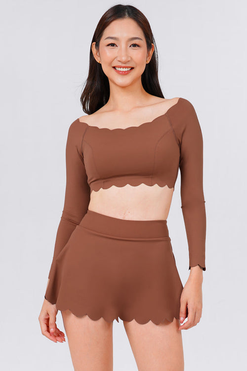 Forget-Me-Not Off Shoulder Long Sleeve Bra