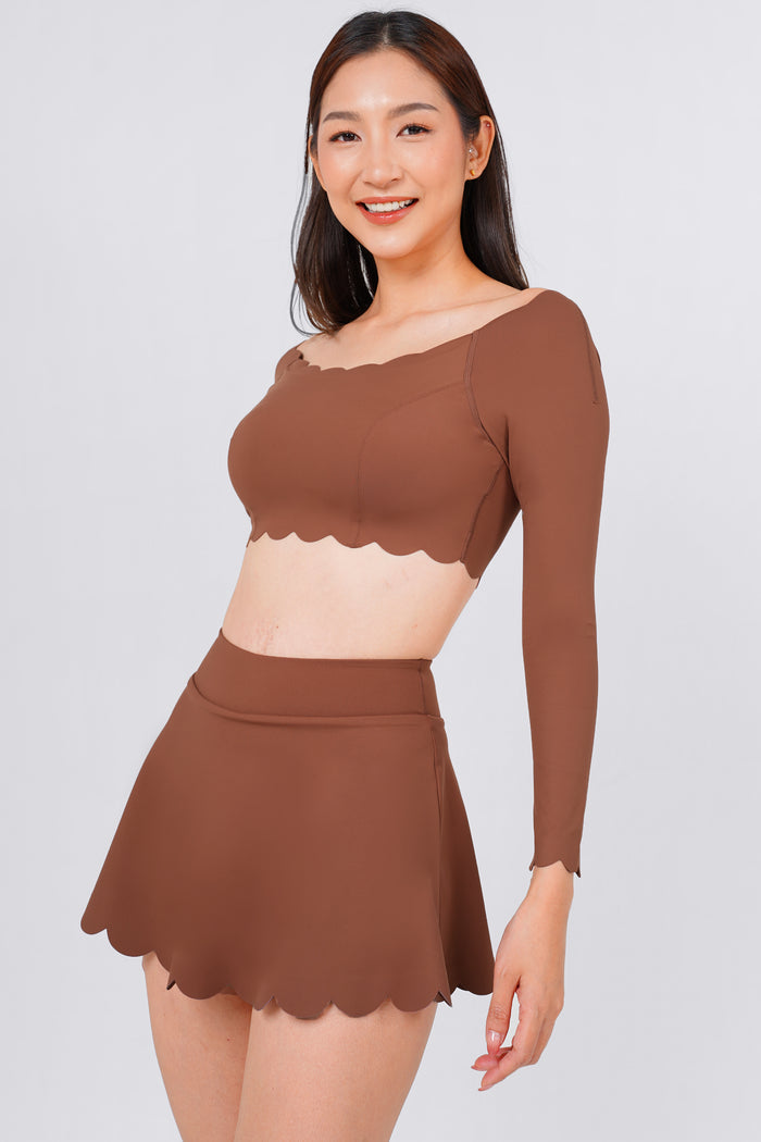 Forget-Me-Not Off Shoulder Long Sleeve Bra