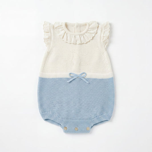 Girl Light Blue Picota Romper — AGÜ Baby Spanish baby clothes