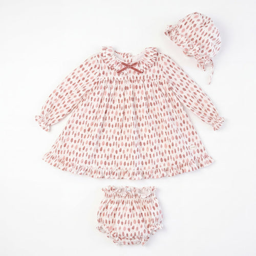 Girl Pink Feathers Print Set 3 Pieces
